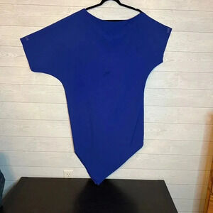 Unbranded royal blue asymmetrical midi dress Size large